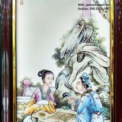 Tranh Sứ Cầm Kỳ Thi Họa